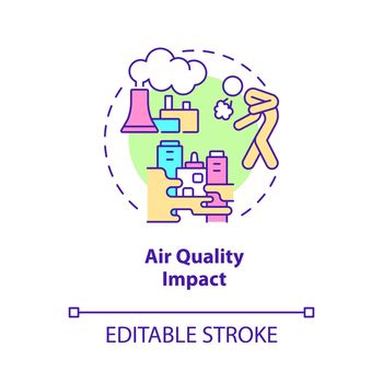 Air quality impact concept icon