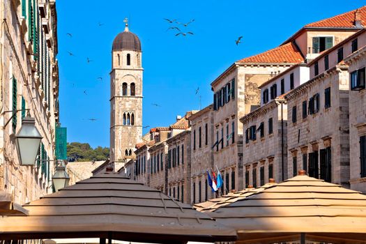 Famous Stradun street in Dubrovnik architecture view