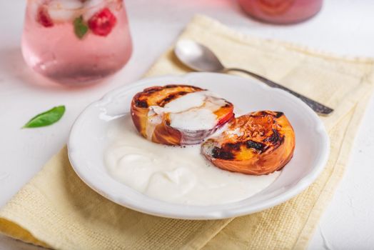 Oven Baked Peaches with Brown Sugar