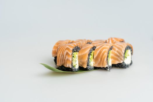 sushi with salmon and avocado