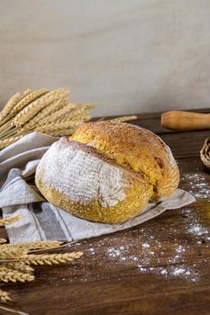 Homemade crispy turmeric bread