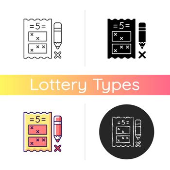 Five digit lottery game icon