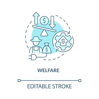 Welfare turquoise concept icon