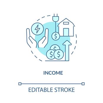Income turquoise concept icon