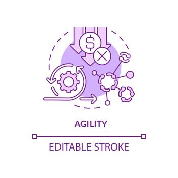 Agility purple concept icon