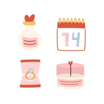 Set of vector elements for a date.