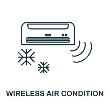 Wireless Air Condition icon. Line element from internet technology collection. Linear Wireless Air Condition icon sign for web design, infographics and more.