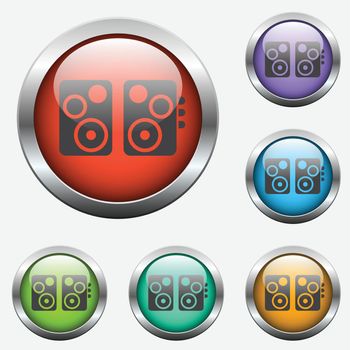 loudspeakers glass buttons