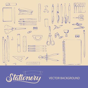 Stationery vector background.