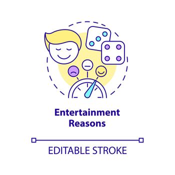 Entertainment reasons concept icon