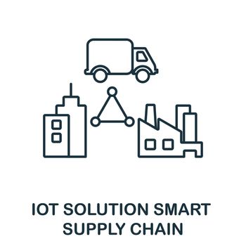 Smart Supply Chain icon. Line element from iot solution collection. Linear Smart Supply Chain icon sign for web design, infographics and more.