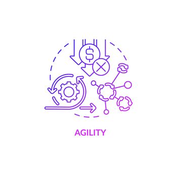 Agility purple gradient concept icon