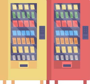 Vending machines semi flat color vector item