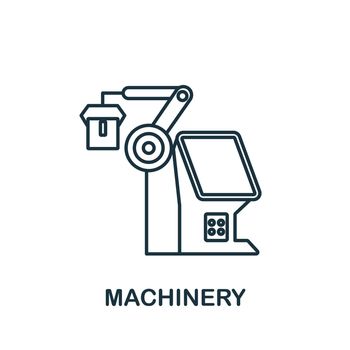 Machinery icon. Line element from collection. Linear Machinery icon sign for web design, infographics and more.