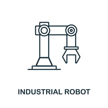 Industrial Robot icon. Line element from machinery collection. Linear Industrial Robot icon sign for web design, infographics and more.