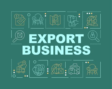 Export business word concepts dark green banner