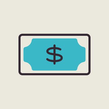 Dollar money banknote vector icon