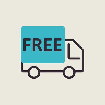 Free shipping vector flat icon