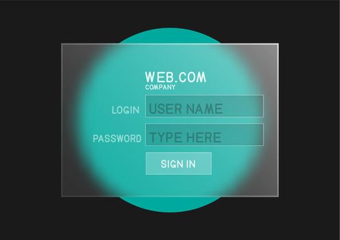 glassmorphism sign in login password template