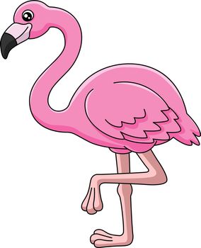 Flamingo Cartoon Clipart Vector Illustration