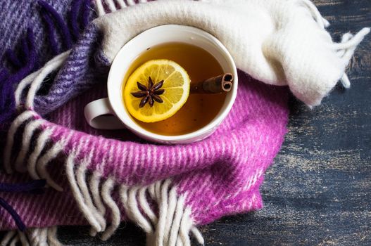 Spiced tea in cold time