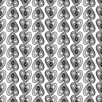 Hearts seamless pattern, Polka dot with hearts
