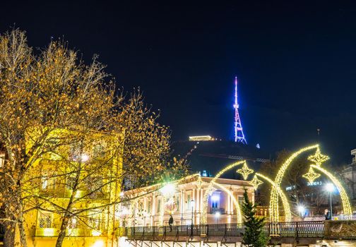 Christmas and New Year illumination in Tbilisi, Georgia