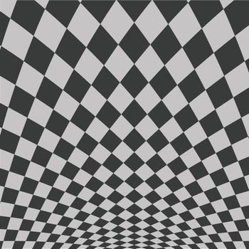 Warped checker pattern