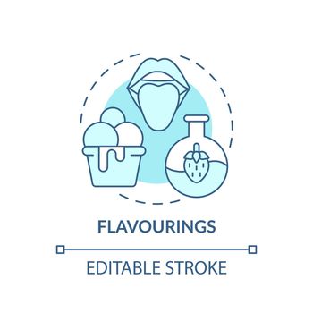 Flavourings turquoise concept icon