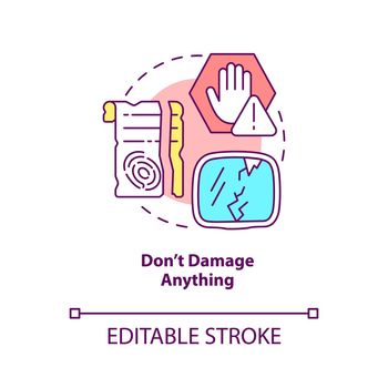 Dont damage anything concept icon