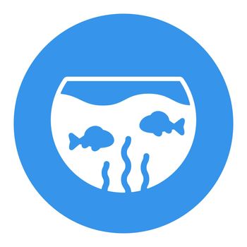 Fish aquarium vector icon. Pet animal sign