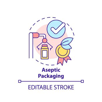 Aseptic packaging concept icon