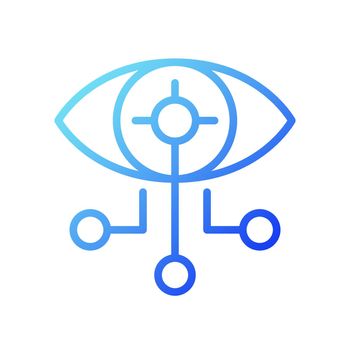 Connected contact lenses gradient linear vector icon