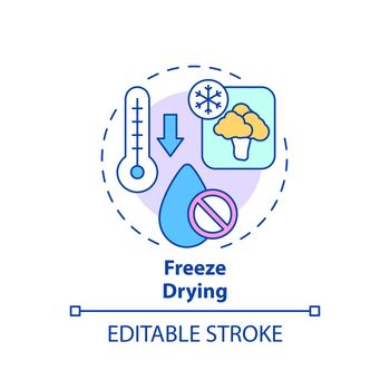 Freeze drying concept icon