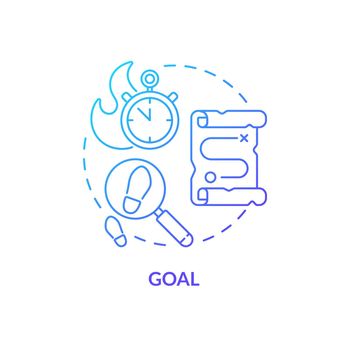 Goal blue gradient concept icon