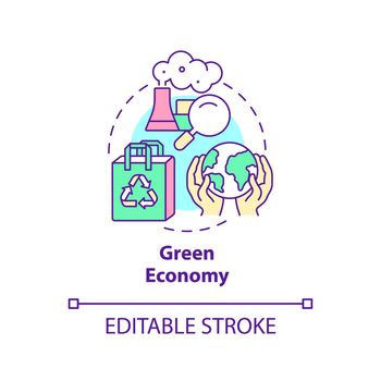 Green economy concept icon