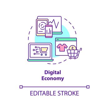 Digital economy concept icon