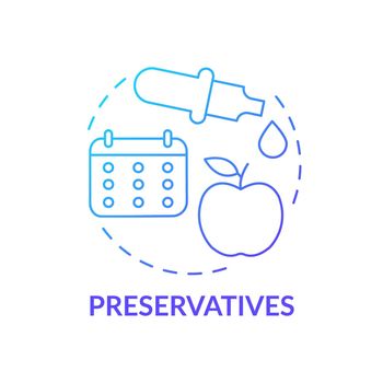 Preservatives blue gradient concept icon