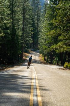Skating the Highway in Kings Canyon National Park