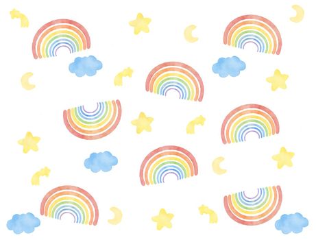 Rainbow. Childish print poster, nursery decoration. rainbow print. Cute illustration for kids room.