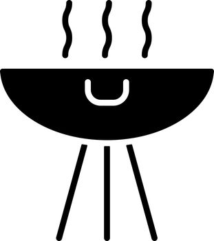 Grilled Barbeque Glyph Icon Food Vector