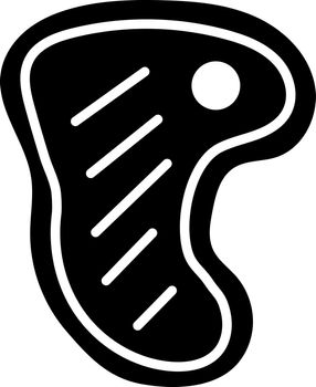 Beefsteak Glyph Icon Food Vector