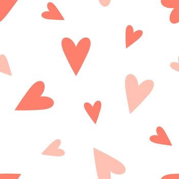 Abstract hearts seamless pattern
