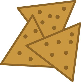 Tortilla Chip Filled Outline Icon Vector