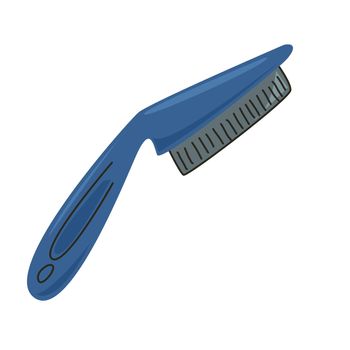 A comb with a tilt for caring for the fur of pets.
