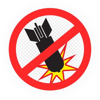 stop war no bombing sign symbol sticker