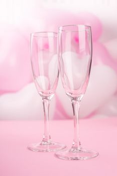 Valentines day champagne glasses