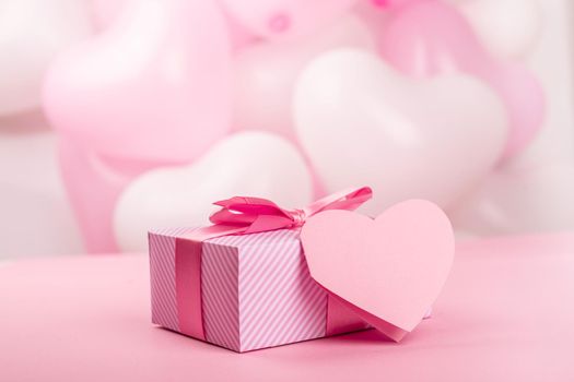 Valentine day gift and heart card