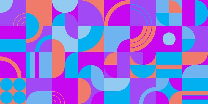 Abstract geometric pattern - seamless bauhaus style print design. Vector illustration