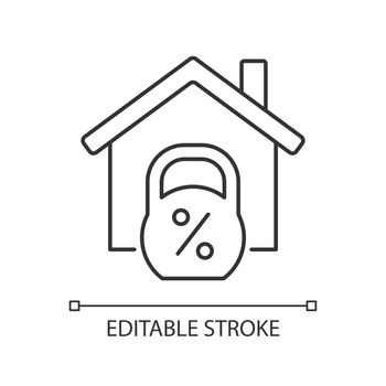 House mortgage linear icon